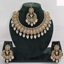 Rajwadi Collection sparkling Crystal Stone And Pearl Necklace Set