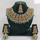 Rajwadi Collection sparkling Crystal Stone And Pearl Necklace Set