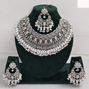 Rajwadi Collection sparkling Crystal Stone And Pearl Necklace Set