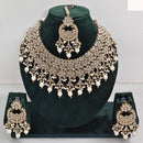 Rajwadi Collection sparkling Crystal Stone And Pearl Necklace Set