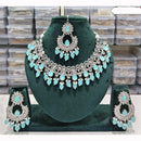 Rajwadi Collection Spark Elegance Crystal Stone And Pearl Necklace Set