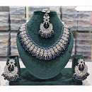 Rajwadi Collection Spark Elegance Crystal Stone And Pearl Necklace Set