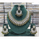 Rajwadi Collection Spark Elegance Crystal Stone And Pearl Necklace Set