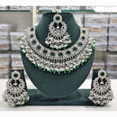 Rajwadi Collection Spark Elegance Crystal Stone And Pearl Necklace Set