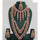 Rajwadi Collection Spark Elegance Crystal Stone And Pearl Necklace Set