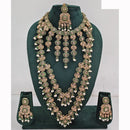 Rajwadi Collection Spark Elegance Crystal Stone And Pearl Necklace Set
