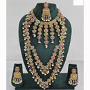 Rajwadi Collection Spark Elegance Crystal Stone And Pearl Necklace Set