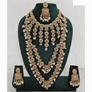 Rajwadi Collection Spark Elegance Crystal Stone And Pearl Necklace Set