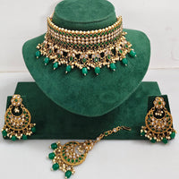 Rajwadi Collection Royal Heritage Crystal Stone And Pearl Necklace Set