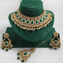 Rajwadi Collection Royal Heritage Crystal Stone And Pearl Necklace Set