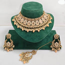 Rajwadi Collection Royal Heritage Crystal Stone And Pearl Necklace Set