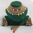 Rajwadi Collection Royal Heritage Crystal Stone And Pearl Necklace Set