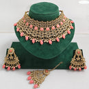 Rajwadi Collection Royal Heritage Crystal Stone And Pearl Necklace Set