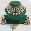 Rajwadi Collection Royal Heritage Crystal Stone And Pearl Necklace Set