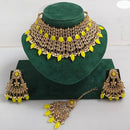 Rajwadi Collection Royal Heritage Crystal Stone And Pearl Necklace Set