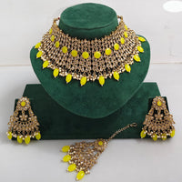 Rajwadi Collection Royal Heritage Crystal Stone And Pearl Necklace Set