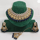 Rajwadi Collection Royal Heritage Crystal Stone And Pearl Necklace Set