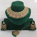 Rajwadi Collection Royal Heritage Crystal Stone And Pearl Necklace Set