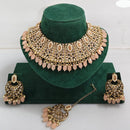 Rajwadi Collection Royal Heritage Crystal Stone And Pearl Necklace Set