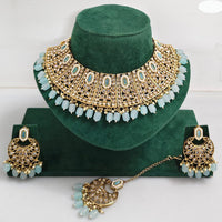 Rajwadi Collection Royal Heritage Crystal Stone And Pearl Necklace Set