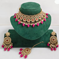 Rajwadi Collection Royal Heritage Crystal Stone And Pearl Necklace Set