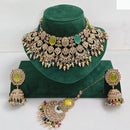 Rajwadi Collection Timeless Grace Crystal Stone And Pearl Necklace Set