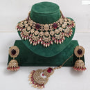 Rajwadi Collection Timeless Grace Crystal Stone And Pearl Necklace Set