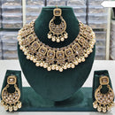 Rajwadi Collection Timeless Grace Crystal Stone And Pearl Necklace Set
