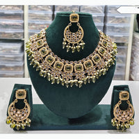 Rajwadi Collection Timeless Grace Crystal Stone And Pearl Necklace Set