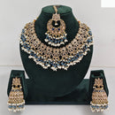 Rajwadi Collection Timeless Grace Crystal Stone And Pearl Necklace Set