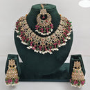 Rajwadi Collection Timeless Grace Crystal Stone And Pearl Necklace Set