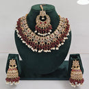 Rajwadi Collection Timeless Grace Crystal Stone And Pearl Necklace Set
