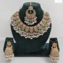Rajwadi Collection Timeless Grace Crystal Stone And Pearl Necklace Set