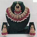 Rajwadi Collection Timeless Grace Crystal Stone And Pearl Necklace Set