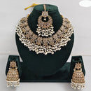 Rajwadi Collection Timeless Grace Crystal Stone And Pearl Necklace Set