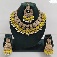 Rajwadi Collection Timeless Grace Crystal Stone And Pearl Necklace Set