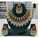 Rajwadi Collection Timeless Grace Crystal Stone And Pearl Necklace Set