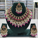 Rajwadi Collection Timeless Grace Crystal Stone And Pearl Necklace Set