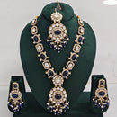 Rajwadi Collection Timeless Grace Crystal Stone And Pearl Necklace Set