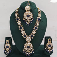 Rajwadi Collection Timeless Grace Crystal Stone And Pearl Necklace Set