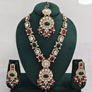 Rajwadi Collection Timeless Grace Crystal Stone And Pearl Necklace Set