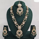 Rajwadi Collection Timeless Grace Crystal Stone And Pearl Necklace Set