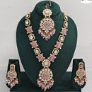 Rajwadi Collection Timeless Grace Crystal Stone And Pearl Necklace Set