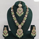 Rajwadi Collection Timeless Grace Crystal Stone And Pearl Necklace Set