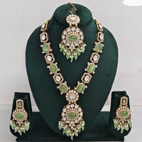Rajwadi Collection Timeless Grace Crystal Stone And Pearl Necklace Set