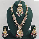 Rajwadi Collection Timeless Grace Crystal Stone And Pearl Necklace Set