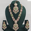 Rajwadi Collection Timeless Grace Crystal Stone And Pearl Necklace Set
