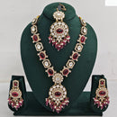Rajwadi Collection Timeless Grace Crystal Stone And Pearl Necklace Set