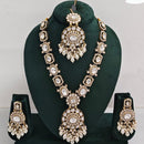 Rajwadi Collection Timeless Grace Crystal Stone And Pearl Necklace Set
