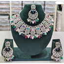 Rajwadi Collection Timeless Grace Crystal Stone And Pearl Necklace Set